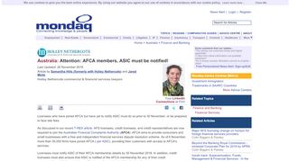 
                            4. Attention: AFCA members, ASIC must be notified! - Finance ...