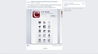 
                            9. ATTN: @CofC NOW HAS AN APP FOR OAKS,... - College of ...