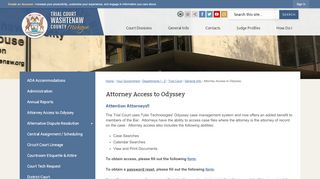 
                            7. Attorney Access to Odyssey | Washtenaw County, MI