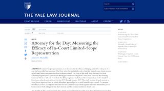 
                            6. Attorney for the Day: Measuring the ... - Yale Law Journal