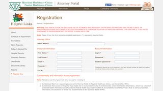 
                            9. Attorney Portal | Registration - Maryland Healthcare Clinics