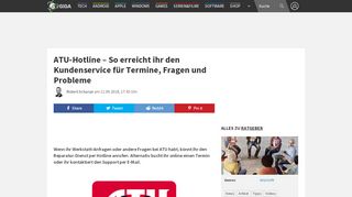 
                            3. ATU-Hotline – So erreicht ihr den Kundenservice für ...