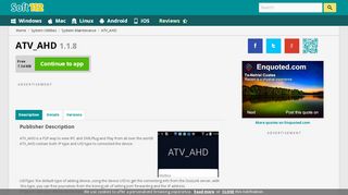 
                            2. ATV_AHD 1.1.8 Free Download