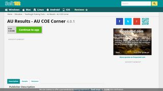 
                            4. AU Results - AU COE Corner 4.0.1 Free Download