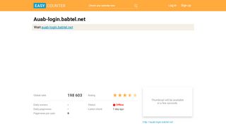 
                            5. Auab-login.babtel.net - Easy Counter