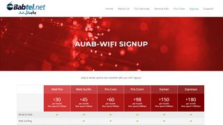 
                            1. AUAB-WiFi Signup - Babtel