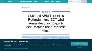 
                            6. Auch bei APM Terminals Rotterdam und ECT wird Anmeldung ...