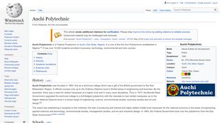 
                            6. Auchi Polytechnic - Wikipedia