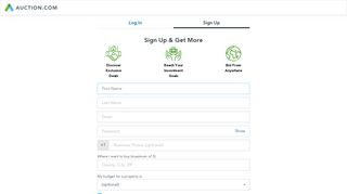 
                            5. Auction.com | Signup