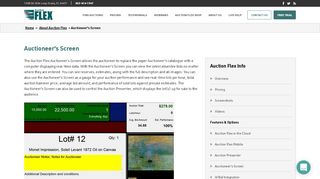 
                            4. Auctioneer's Screen | Auction Flex | Your Market-Leader In ...