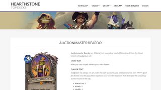 
                            6. Auctionmaster Beardo - Hearthstone Card - …