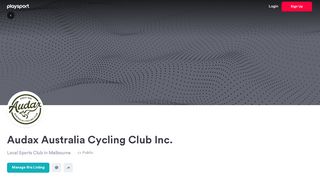 
                            8. Audax Australia Cycling Club Inc. | PlaySport