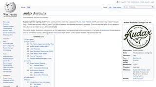 
                            7. Audax Australia - Wikipedia