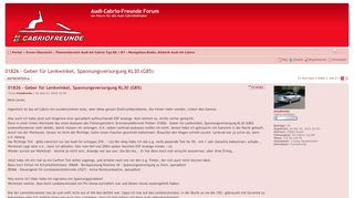 
                            6. Audi-Cabrio-Freunde Forum • Thema anzeigen - Audi …