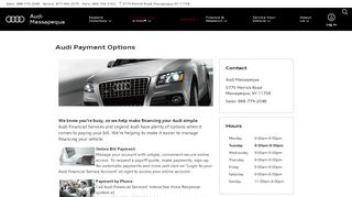 
                            1. Audi Payment Options | Audi Massapequa