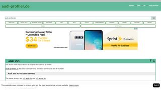 
                            3. Audi-profiler.de has two name servers, one mail server and ...