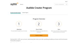 
                            4. Audible Affiliates | Make Money with Audible! | Audible.com