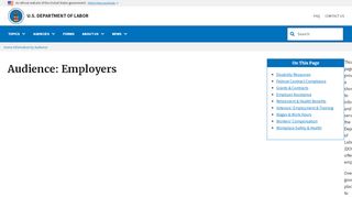 
                            5. Audience: Employers | U.S. Department of Labor