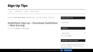 
                            2. AudioMack Sign up - Download AudioMack - Start …