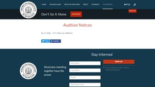 
                            5. Audition Notices - American Federation of Musicians