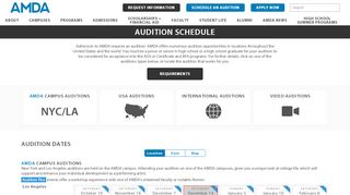 
                            9. Audition Schedule - AMDA