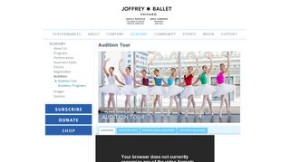 
                            6. Audition Tour | Joffrey Ballet