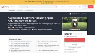 
                            7. Augmented Reality Portal using Apple ARKit framework for AR | Udemy