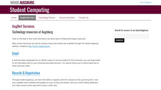 
                            2. AugNet Services – Student Computing - Inside Augsburg