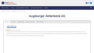 
                            5. Augsburger Aktienbank AG (Germany) - Bank Profile