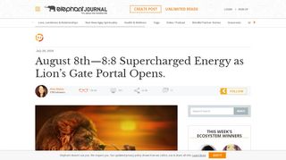 
                            7. August 8th—8:8 Supercharged Energy as Lion's Gate Portal Opens ...