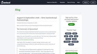 
                            7. August & September 2018—New Institutional ... - Overleaf