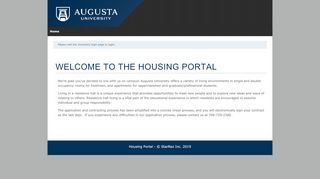 
                            4. Augusta University - Welcome to the Housing Portal - StarRez Housing