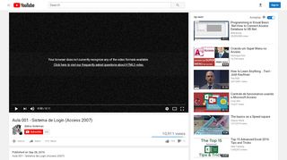 
                            8. Aula 001 - Sistema de Login (Access 2007) - YouTube