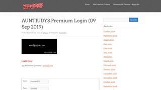 
                            3. AUNTJUDYS Premium Login - xpassgf.com