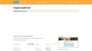 
                            5. Aupair.myaifs.de: Login - AIFS Au Pair Application