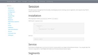 
                            5. Aura for PHP : Session