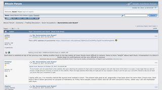 
                            2. Auroramine.com Scam? - Bitcoin Forum