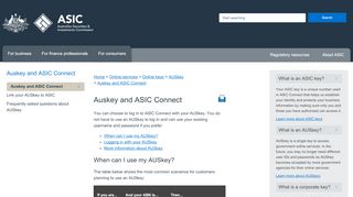 
                            2. Auskey and ASIC Connect | ASIC - Australian Securities and ...