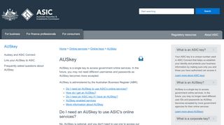 
                            1. AUSkey | ASIC - Australian Securities and Investments Commission