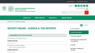 
                            4. AUSL Modena - Referti online