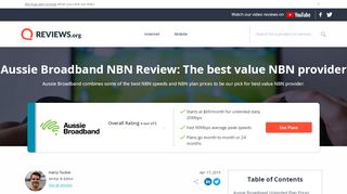 
                            8. Aussie Broadband NBN Review 2019 - Best Value NBN Provider