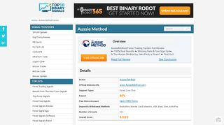 
                            3. Aussie Method Review - Top 10 Binary Signals