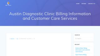 
                            8. Austin Diagnostic Clinic Billing Information and Customer ...