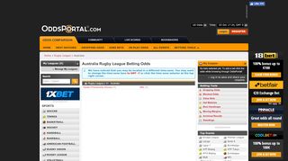 
                            3. Australia Rugby League Betting Odds - Odds Portal