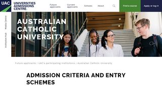 
                            8. Australian Catholic University admission criteria and entry schemes ...