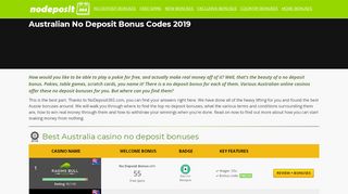 
                            9. Australian No Deposit Bonus Codes 2019