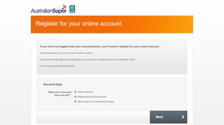 
                            3. AustralianSuper - Register for your online account - Login