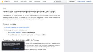 
                            4. Autenticar usando o Login do Google com JavaScript | Firebase