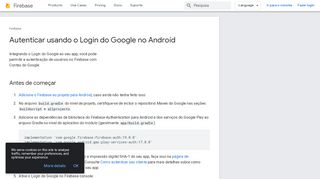 
                            2. Autenticar usando o Login do Google no Android | Firebase