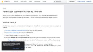 
                            7. Autenticar usando o Twitter no Android | Firebase